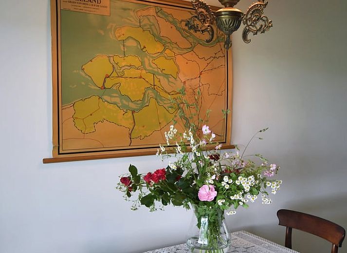 Uitzicht op groene velden rondom Vakantiehuisje in Lewedorp, Zuid-Beveland, Zeeland, met bomen en weidse natuur in de omgeving.