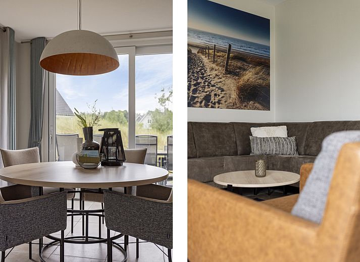 Reihenhaus in Ouddorp, Ferienhaus in Goeree-Overflakkee, Sdholland, umgeben von Dnen mit moderner Architektur und sonniger Umgebung.