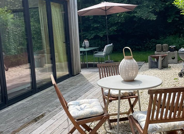 Cozy terrace of House in Ouddorp, vacation home in Goeree-Overflakkee, South Holland with modern look.