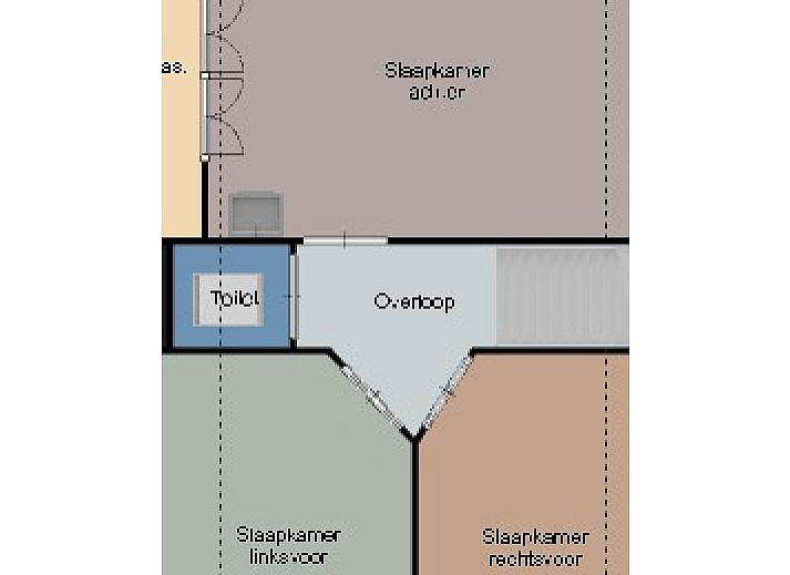 Achtertuin van Vakantiehuis De Zandwal in Ouddorp, met gezellig terras op Goeree-Overflakkee, Zuid-Holland.