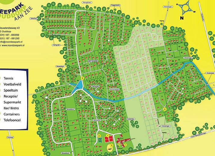 Ingang van Noordzeepark, de locatie van Vakantiehuis De Zandwal in Ouddorp, Goeree-Overflakkee, Zuid-Holland.