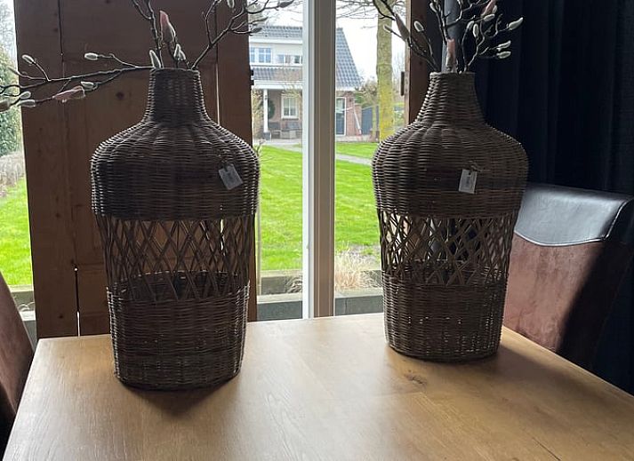 Sunset at the terrace of Huisje in Dirksland vacation home in Goeree-Overflakkee.