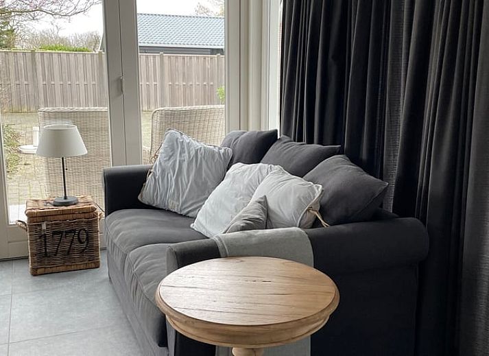 Sunset at the terrace of Huisje in Dirksland vacation home in Goeree-Overflakkee.