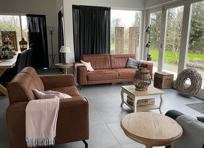 Sunset at the terrace of Huisje in Dirksland vacation home in Goeree-Overflakkee.