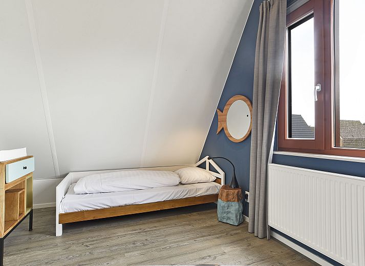 Gezellige kindvriendelijke slaapkamer in De Reeuwijkse Plassen 4-persoons kinderwoning in Zuid-Holland.