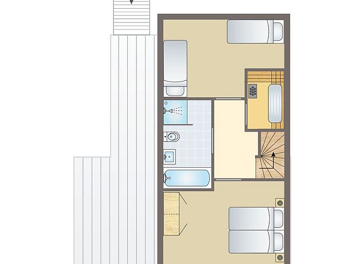Stijlvolle badkamer in De Reeuwijkse Plassen, 6-persoons waterwoning, comfort in het Groene Hart van Zuid-Holland.