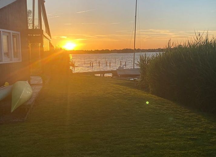 Enjoy the serene sunset at Holiday home in Reeuwijk, located in the Green Heart, South Holland, surrounded by peaceful nature.