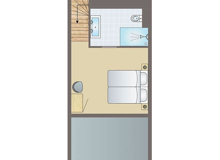 Moderne keuken in De Reeuwijkse Plassen 2-persoons waterwoning 2C, Reeuwijk, Groene hart, Zuid-Holland.