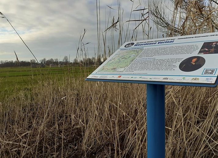Rustgevend uitzicht op de omgeving van Vakantiehuis in Woerdense Verlaat met ochtendnevel.