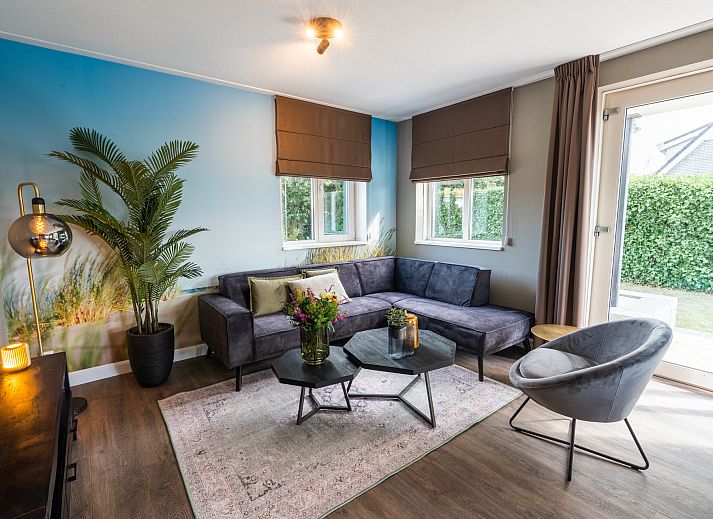 Chalet in Noordwijk with sunny terrace and modern furnishings on the North Sea coast in South Holland.