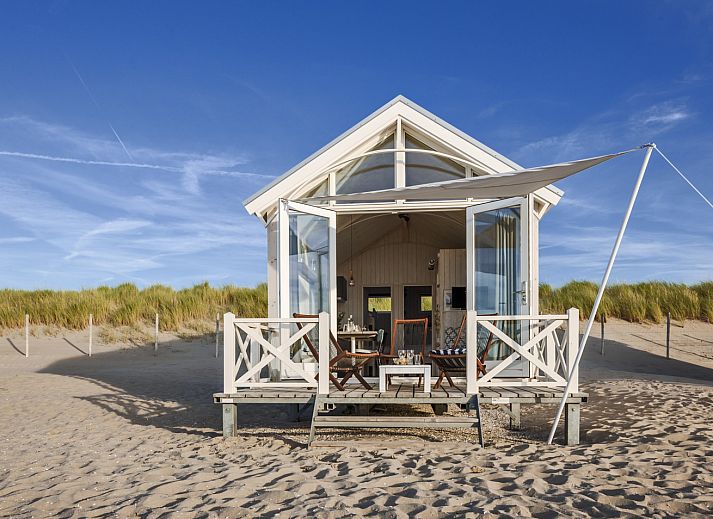 Geniessen Sie den atemberaubenden Meerblick von HaagseStrandhuisjes 5 pers, einem Strandhaus in Den Haag an der Nordseekueste in Suedholland.