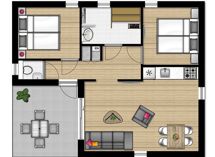 Unterkunft 6804166 - Ferienhaus Noordzeekust - Comfort 4 Wellness