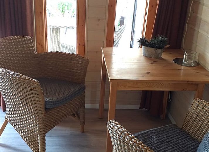 Cozy porch of Huisje in Lisse, vacation home on the North Sea coast in South Holland.