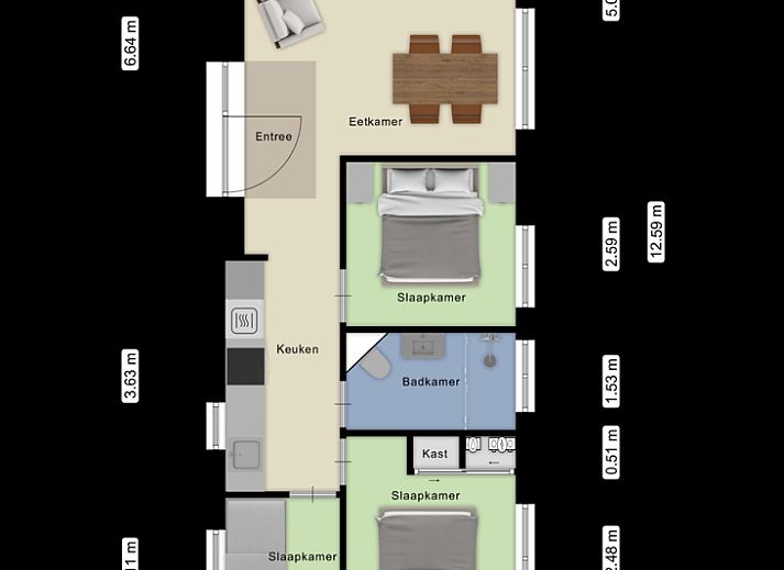 Guest house 701743 - Holiday property Rotterdam eo - Module Special 6 personen Wellness (Hottub)