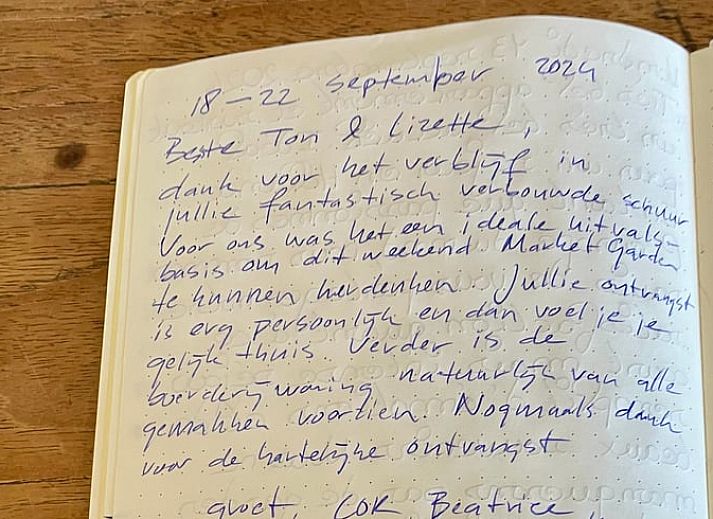 Seating area with view through to bedroom in Cottage in Erlecom, Gelderland.