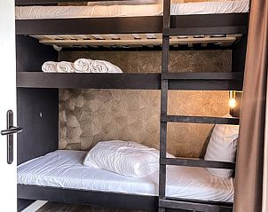 Slaapkamer met stapelbed in Vakantiehuis De Roggesloot, De Cocksdorp, Texel, perfect voor kinderen.