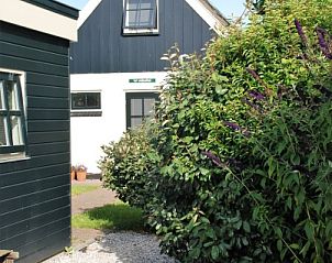 Rustige zijtuin van Het Wulpenlied vakantiehuis in De Cocksdorp Texel met grindpad.