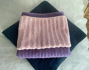 Zachte handdoeken in Vakantiehuisje in De Cocksdorp, Texel, Waddeneilanden.