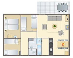 Verblijf 0101253 - Bungalow Texel - Sluftervallei | 6-persoons bungalow | 6C