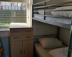 Schlafzimmer mit Etagenbett im Ferienhaus Familie Bouthoorn, Sd Eierland, Texel fr Kinder.
