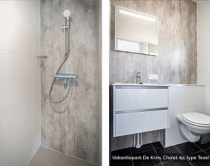 Tweede slaapkamer in Chalet type Texel de Luxe in De Cocksdorp, Texel met stranddecor.