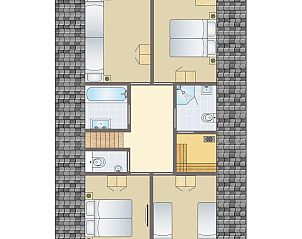 Ruime woonkamer in Sluftervallei bungalow, Texel, met moderne inrichting en eetruimte.