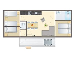 Verblijf 0101377 - Vakantiewoning Texel - Sluftervallei | 6-persoons mobile home | 6MH