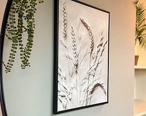 Natuurlijke wanddecoratie in Vakantiehuis in De Cocksdorp, Texel.