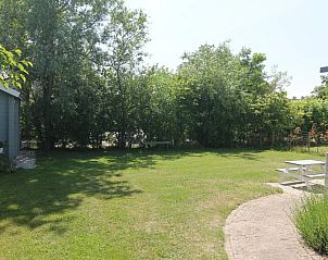 Geniet van de groene tuin bij Vakantiehuis D 610 in De Cocksdorp, Texel, met veel privacy en natuurrijke omgeving op de Waddeneilanden.