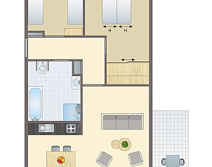 Guest house 010156 - Bungalow Texel - Sluftervallei | 4-persoons bungalow - Extra toegankelijk | 4