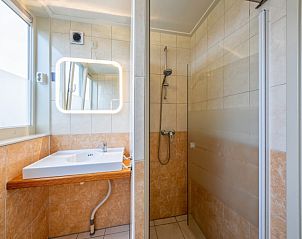 Douche en wastafel in Tongelen R.D. van, vakantiehuis in De Cocksdorp, Texel, bieden comfort en stijl.