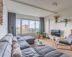 Gezellige woonkamer met zeezicht bij Appartement Juliana 086 Eiland en Zeezicht, De Koog, Texel.