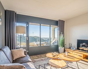 Lichte zithoek in Appartement Juliana 048 met zeezicht in De Koog, Texel, Waddeneilanden.