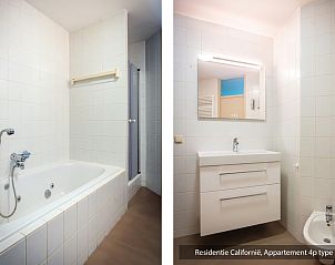 Open leefruimte in Type 3B vakantiehuis, De Koog, Texel met comfortabele bank en eethoek.