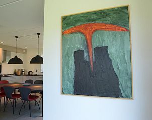 Artwork in living room of 06 - Razende Bol - allotment vacation home in De Koog, Texel.