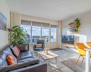 Gemtliches Wohnzimmer im Appartement Juliana 142 Insel und Meerblick in De Koog, Texel mit Meerblick.