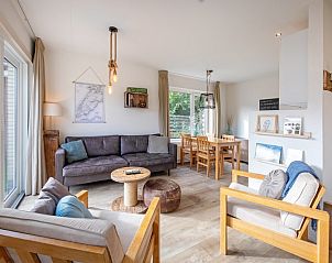 Gezellige woonkamer van De Strandvondst vakantiehuis in De Koog, Texel.