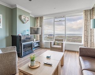 Gezellige woonkamer met zeezicht in Appartement Juliana 164 Zeezicht, De Koog, Texel.
