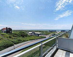 Adembenemend uitzicht vanaf het balkon van Appartement Juliana 138 Eiland en Zeezicht, De Koog, Texel op de Waddeneilanden.