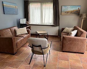 Gezellige woonkamer van Koetshuis 3, vakantiehuis in De Koog, Texel.