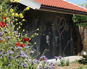 Artful wall at Duinrand Holiday Villas Type 1 in De Koog, Texel.