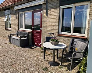 Vrij uitzicht over de velden vanuit NH198 vakantiehuis Den Burg Texel.