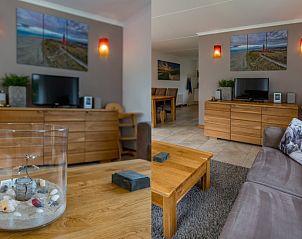 Moderne zithoek in Eelman B. 1405 vakantiehuis Den Burg Texel.