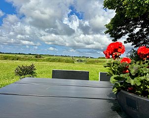 Prachtig uitzicht op het Texelse landschap vanaf Vakantiehuis Margriet in Oosterend, ideaal voor natuurliefhebbers op de Waddeneilanden.