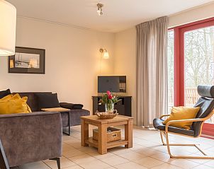 Gezellige woonkamer in Type I - nr. 49 Kragenmaker, Oosterend Texel, vakantiehuis met moderne inrichting op de Waddeneilanden.