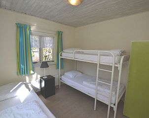 Slaapkamer met stapelbed in Vakantiehuis De Nagtegaal 15, De Wulk, De Dennen, Texel, ideaal voor kinderen.