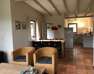 Essecke mit offener Kche im Bungalow 0790, Bungalowpark 't Hoogelandt, Texel.