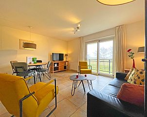 Blick aus dem Wohnzimmer des Appartements Bos en Duin 41 in De Dennen, Texel mit ruhiger lndlicher Umgebung.