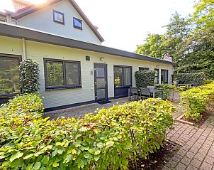 Auenbereich des Appartements Bos en Duin 05, De Dennen, Texel mit einer einladenden Terrasse.