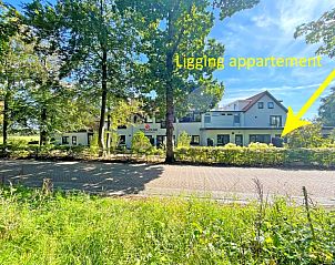 Lage des Appartements Bos en Duin 05, De Dennen, Texel in grner und ruhiger Umgebung.